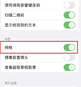 江北苹果手机维修网点分享iPhone如何开启九宫格构图功能 