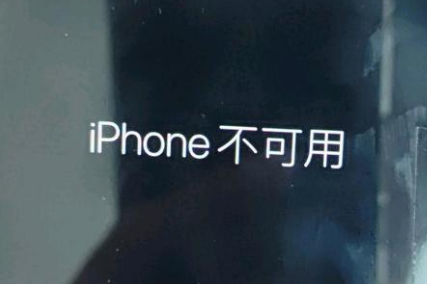 江北苹果服务网点分享锁屏界面显示“iPhone 不可用”如何解决 